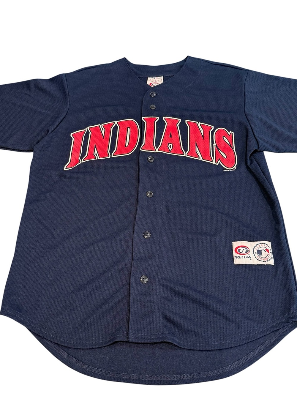 Vintage Cleveland Indians medium baseball jersey TrueFan 90s Fryman 17